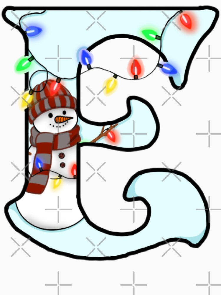 Holiday themed letter E by Artistkhg