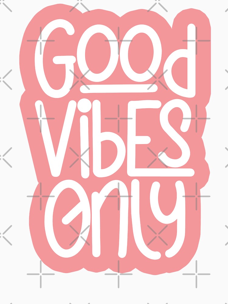 Good Vibes Only - Quote in Pastel Blush Pink Cute Colorful Typography by Cawaiico