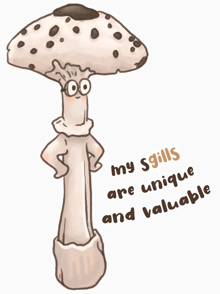 Unique Positive Affirmation Mushroom by Tempera-Mentum