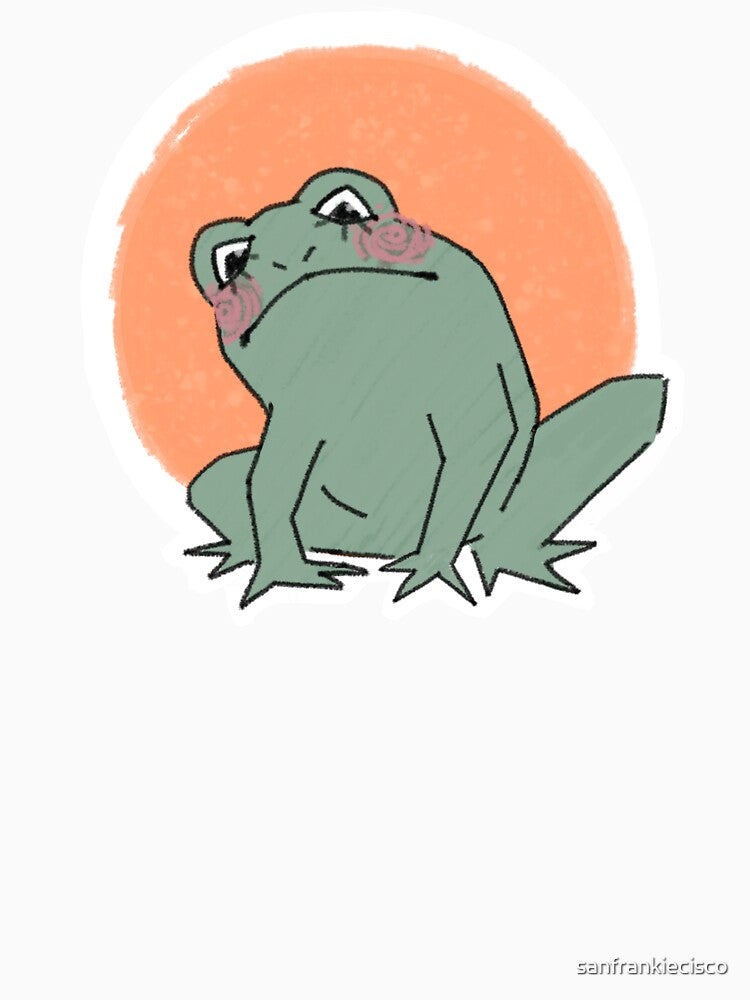 curious frog (orange) by sanfrankiecisco