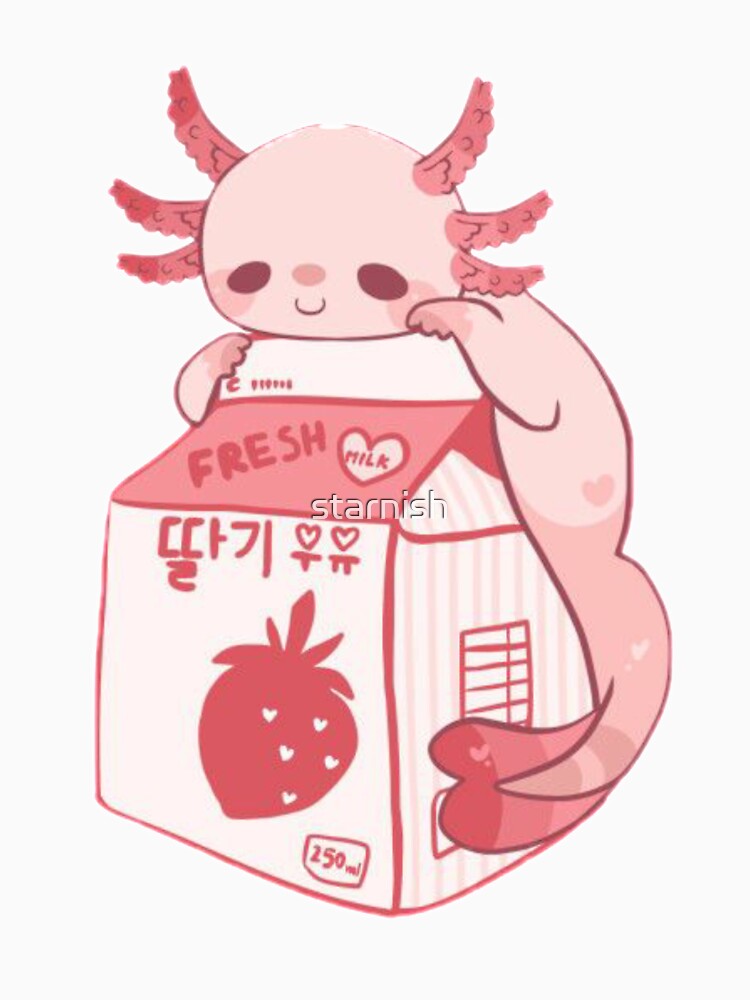 Cute Snaxolotl Kawaii Axolotl - Kawaii Cottagecore Aesthetic by starnish