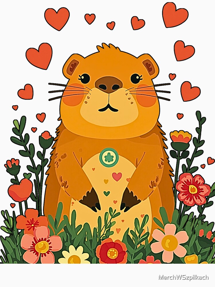 Certified Therapy Capybara – Cute Emotional Support Animal T-Shirt by MerchWSzpilkach