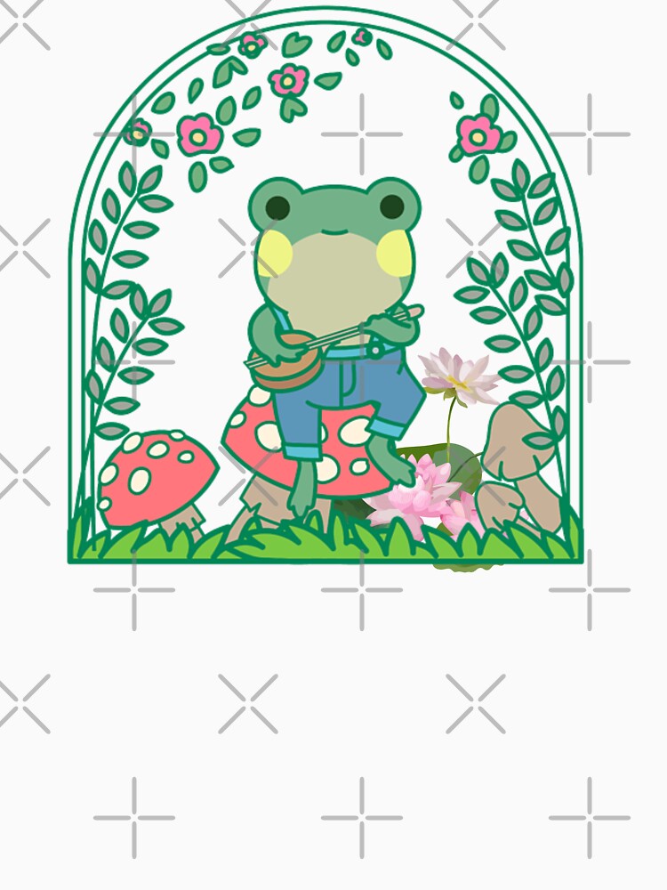 kawaii frog playing banjo by sonizma