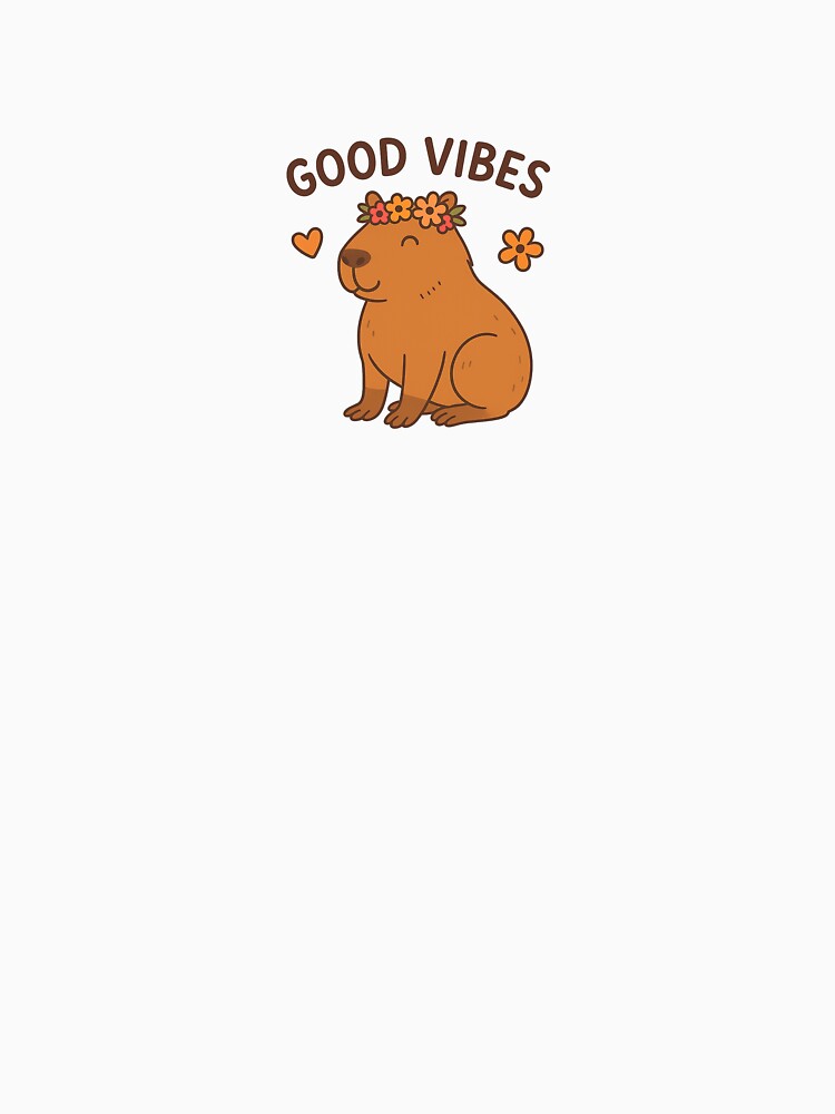 Good Vibes Capybara – Cute Motivational Animal Design by edimoraes