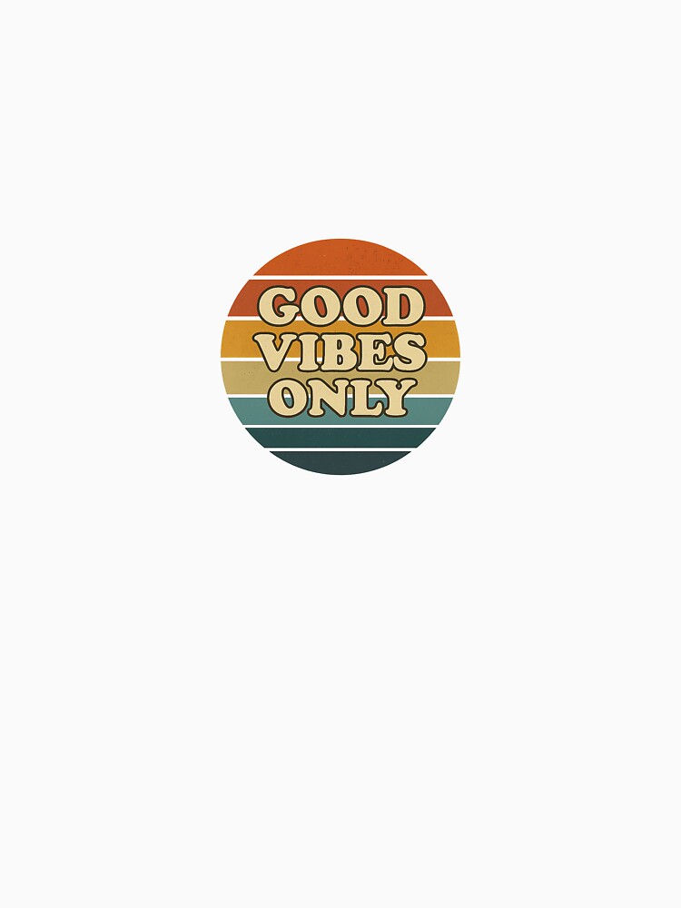 Good Vibes Only Vintage Retro Sunset T-Shirt Sticker Design by Picelmintco