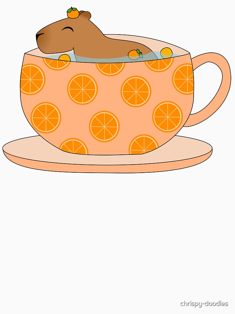 Happy Capybara in Yuzu Bath Tea by chrispy doodles