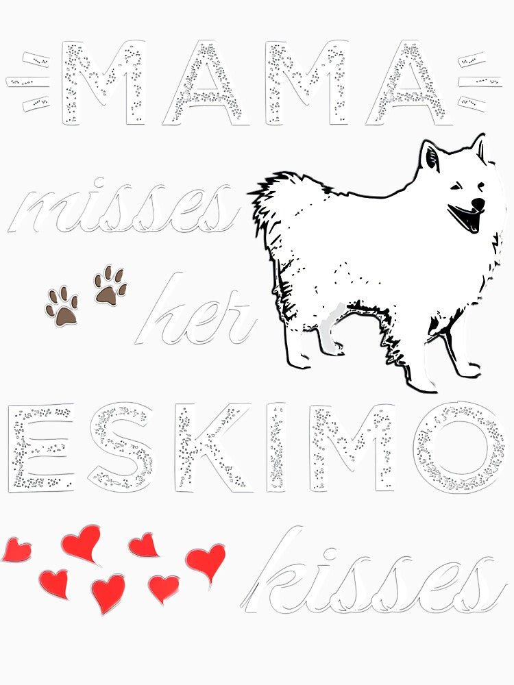 American Eskimo Dog Eskie Vintage Retro Cute Funny Dog Mom Tee Gift Love by BargerStore