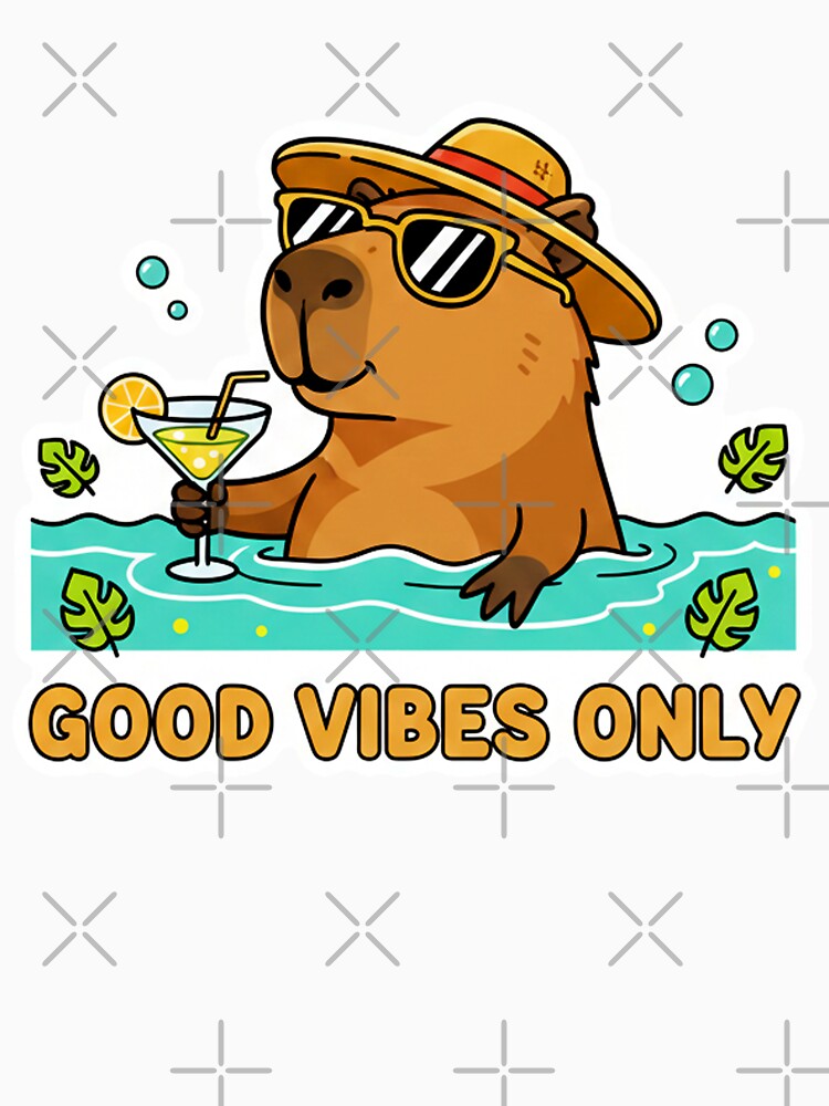 Capybara Good Vibes Only by plastikelectrik