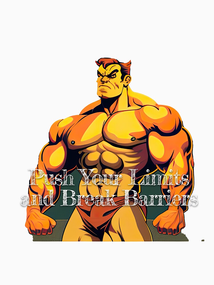 Push Your Limits and Break BarriersDesignBodybuilding Fitness Gym Workout Exercise Merch Print Design by tengamerx