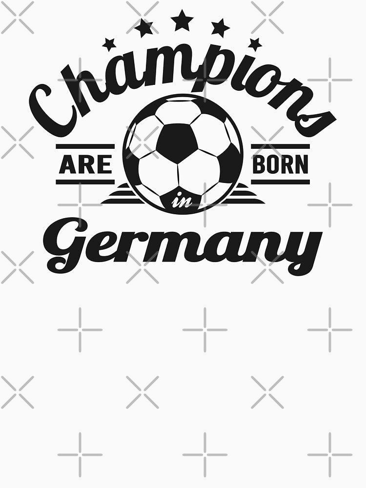 Champions Are Born In Germany , football fans vintage gift by lamjar-art