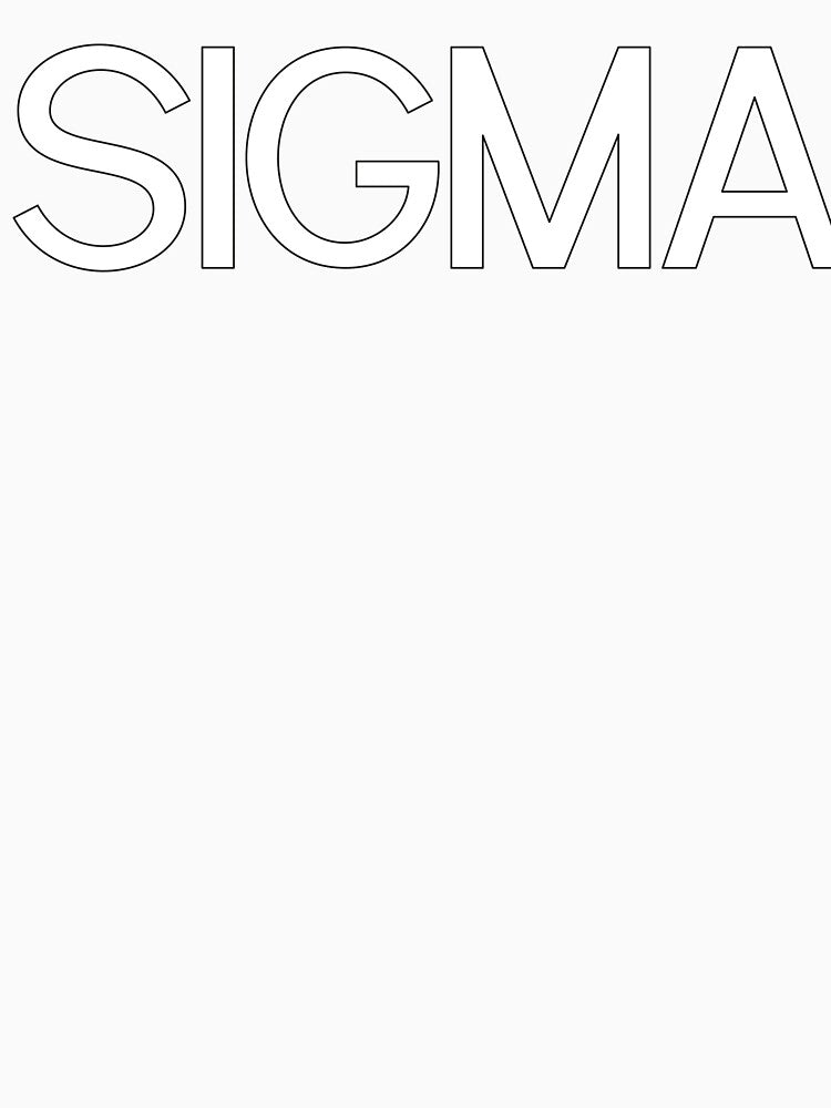 Bold White Sigma Typography by Vision Crafted