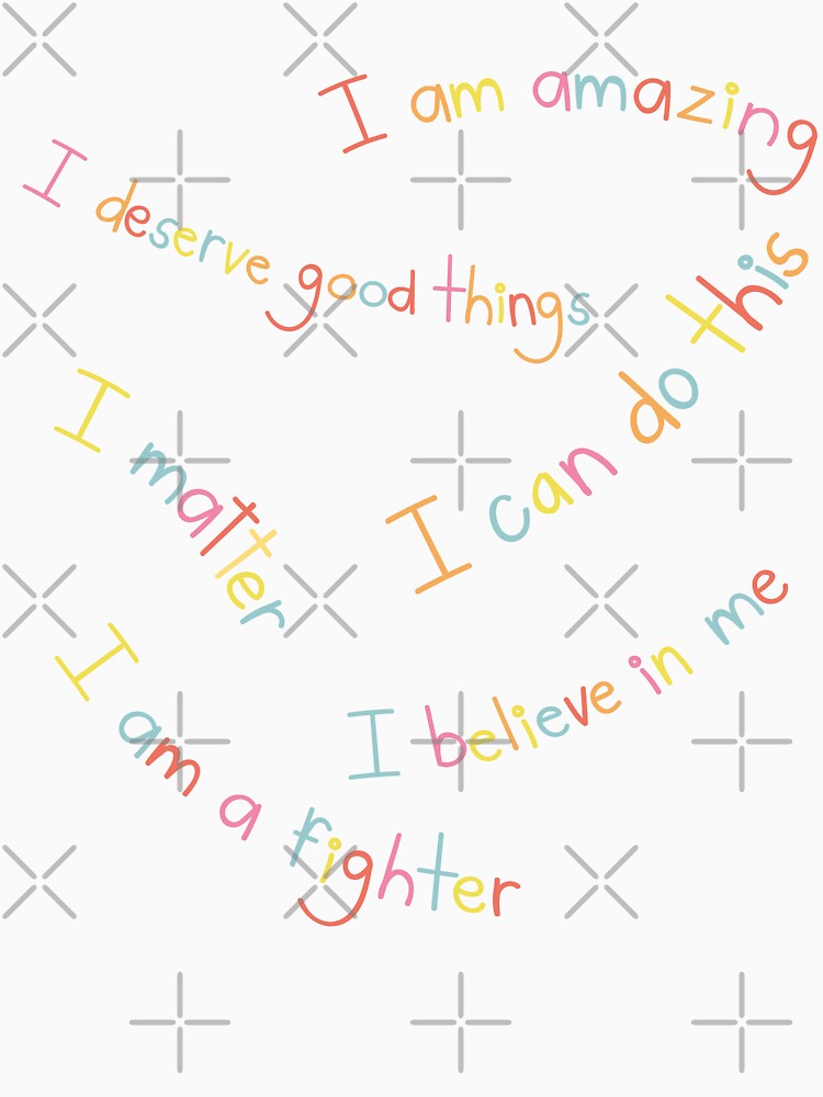 Self Affirmation Heart Sticker — Positive Mindset Mental Health Gift, Colorful Motivational Quote by Blush Drop