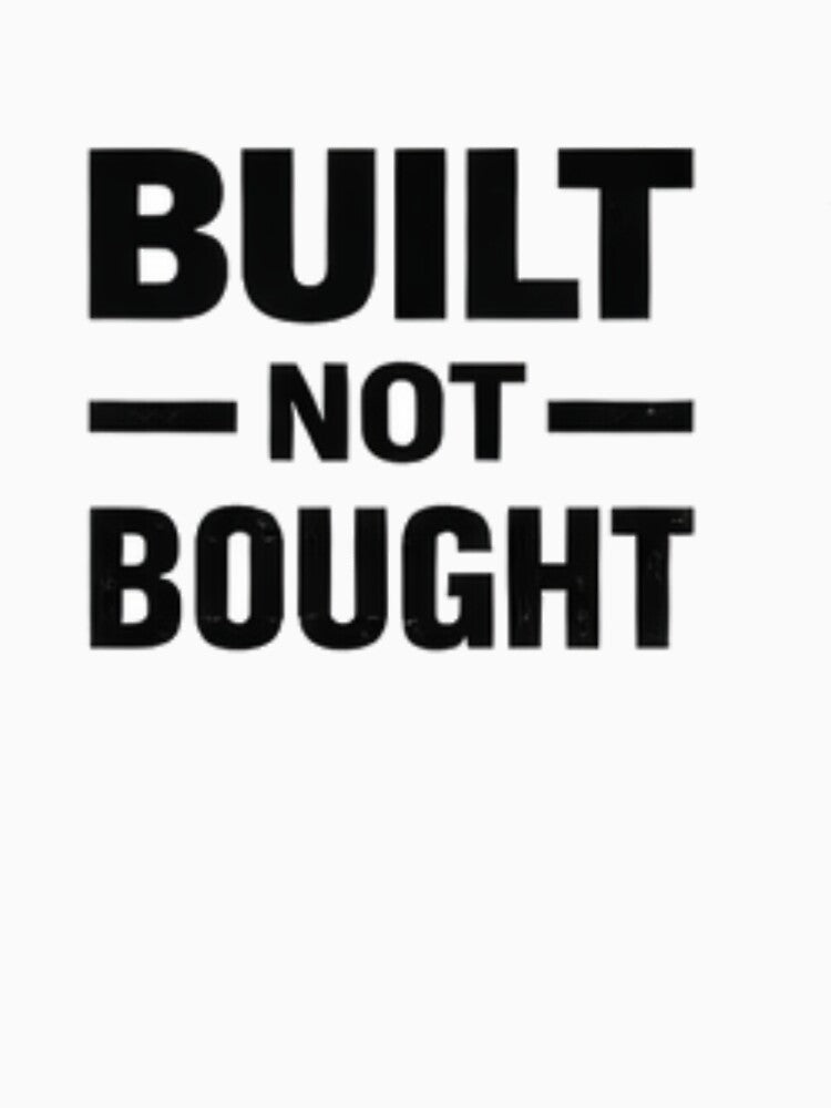 Built Not Bought Gym Motivation Quote by MoodThread