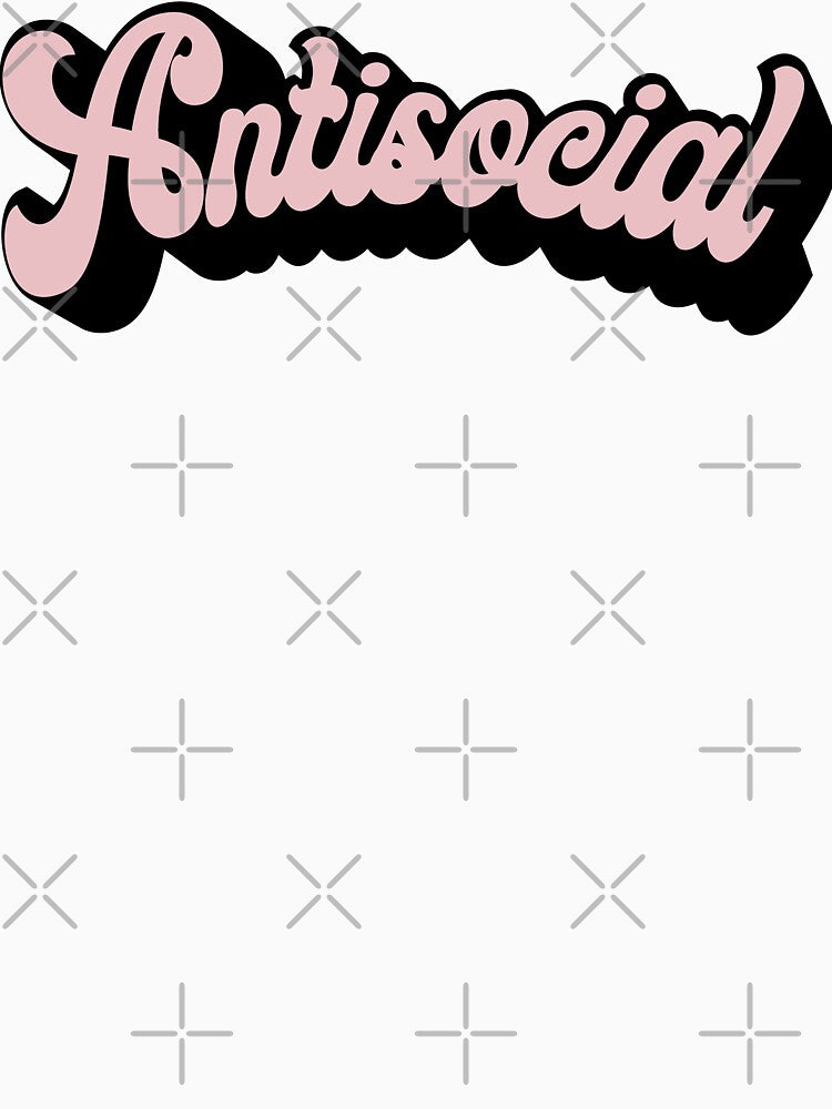 Antisocial arched pink groovy lettering design by julexy
