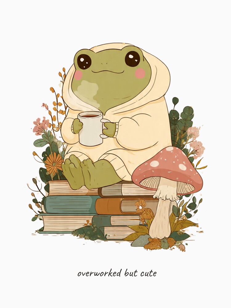 Overworked but Cute Frog by Cozy Chaos Studio Co