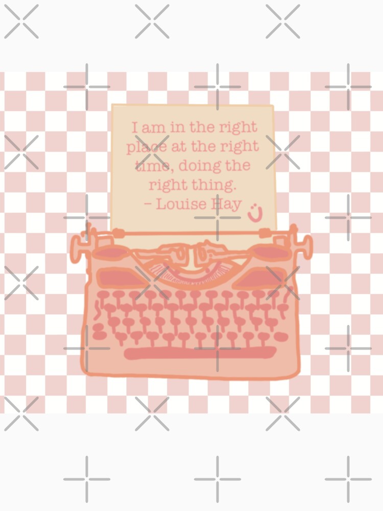 Positive affirmation – typewriter illustration by marnilauren