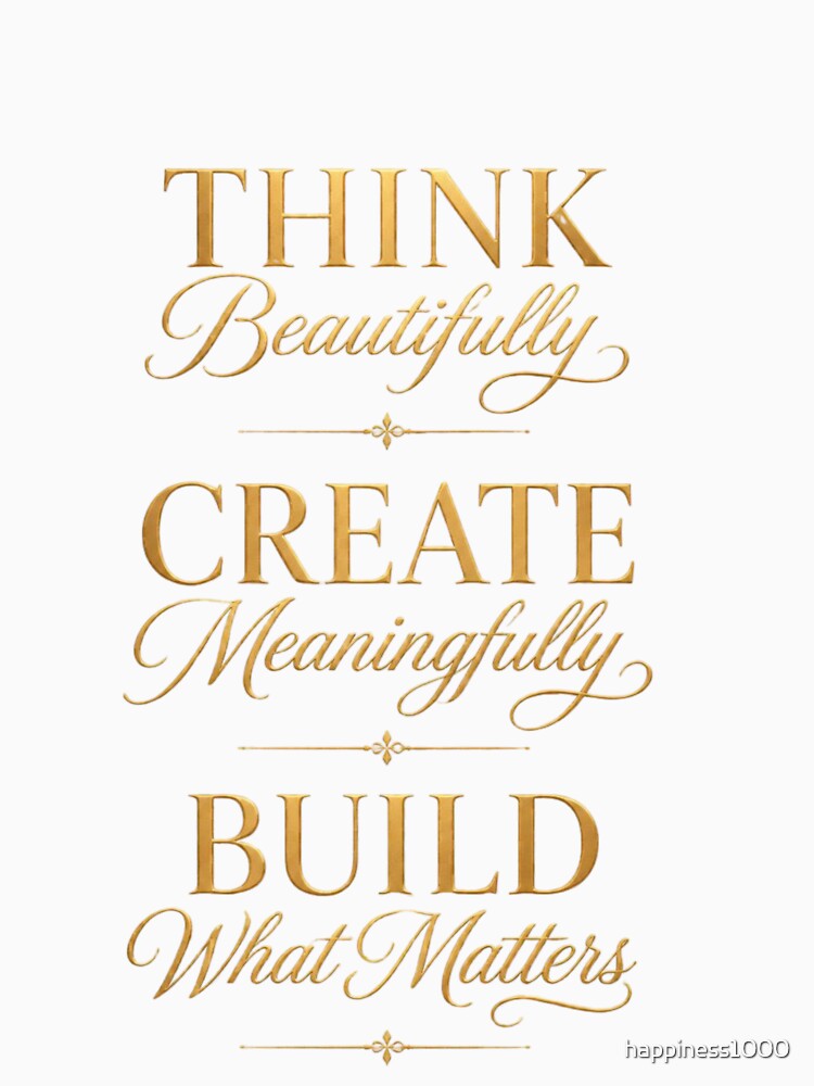 Think Beautifully • Create Meaningfully • Build What Matters by happiness1000