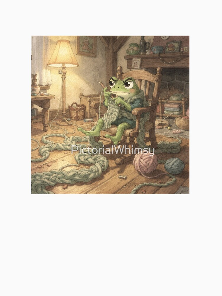 The Overambitious Frog Knitter by PictorialWhimsy