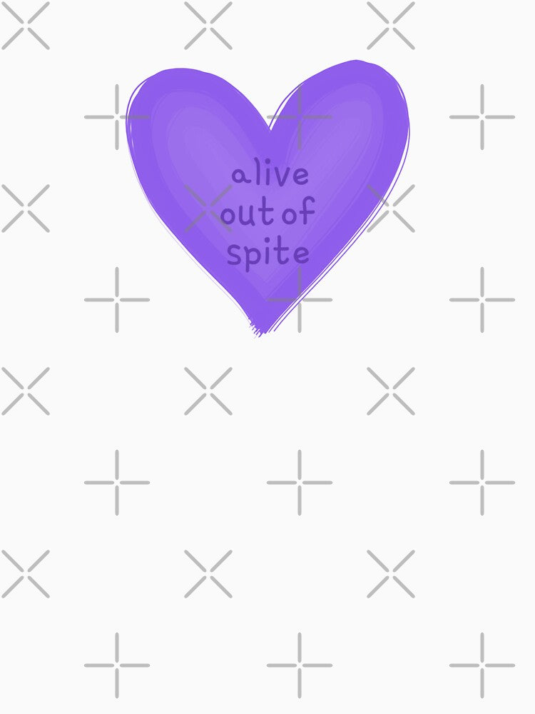 Alive out of spite purple heart by wonderxwander