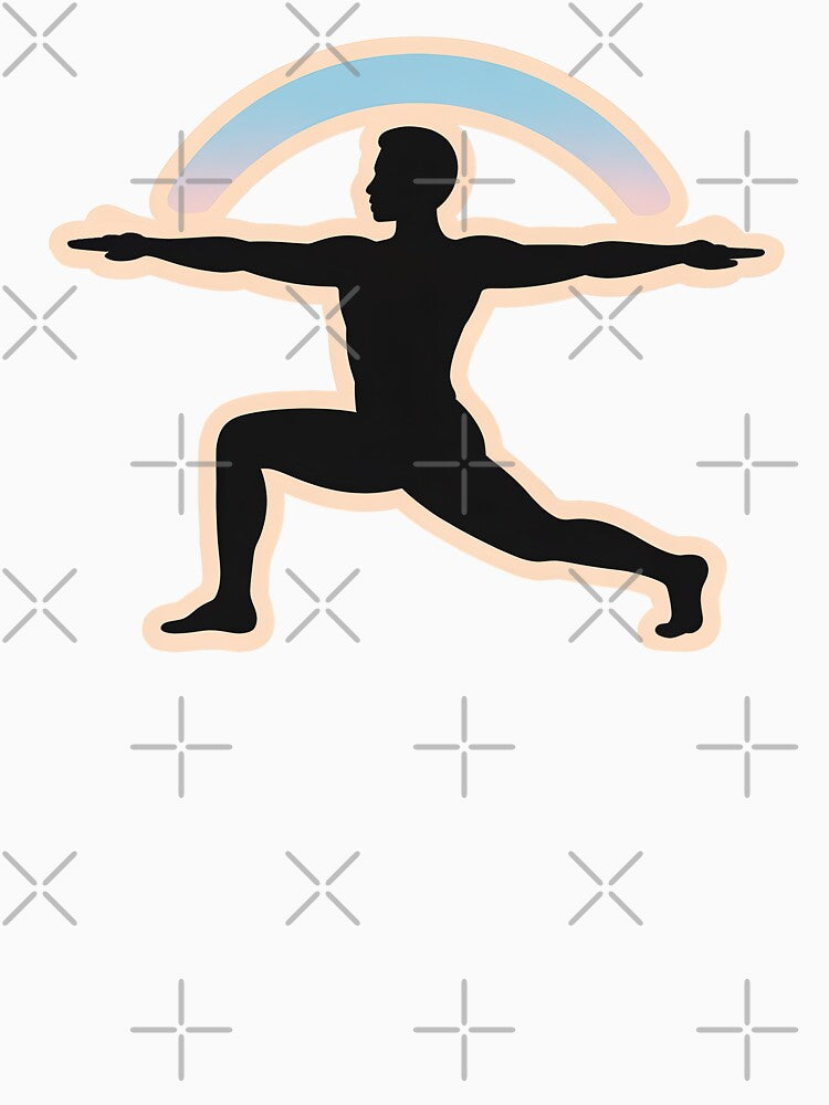 Soft Strength Yoga Warrior II Minimal Art by TrendMorphic