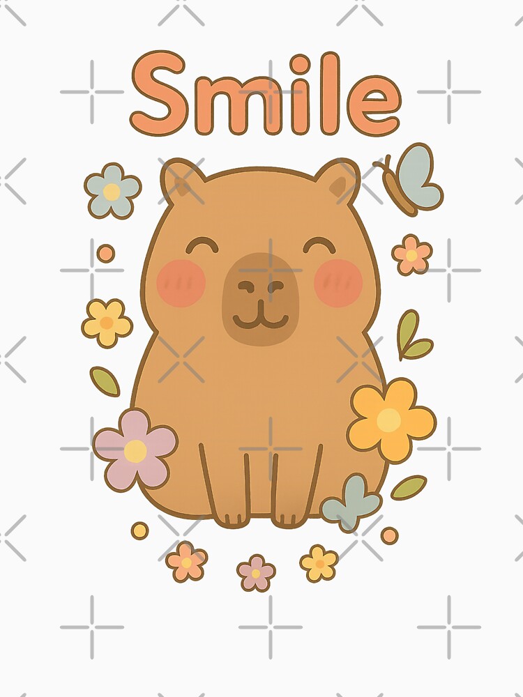 Kawaii Affirmations - Capybara "Smile" by Kampendesigns