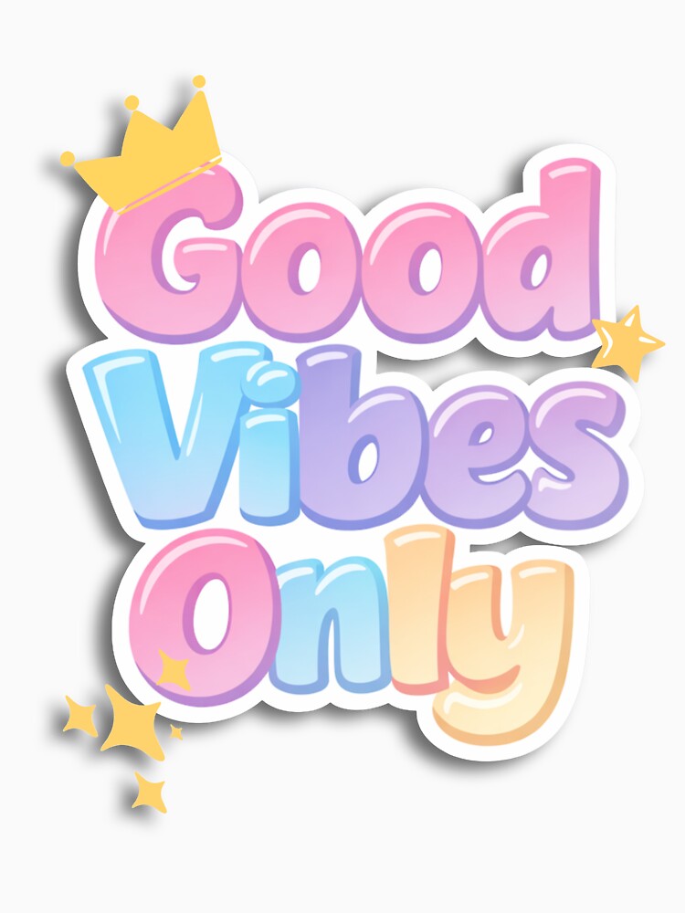 Good Vibes Only Colorful Typography Design – Positive Quote T-Shirt & Gift by MoonVibe-studio
