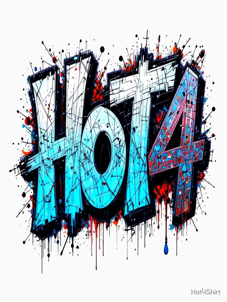 Hot 4 Graffiti Text Design in blue-white-red by Hot4Shirt