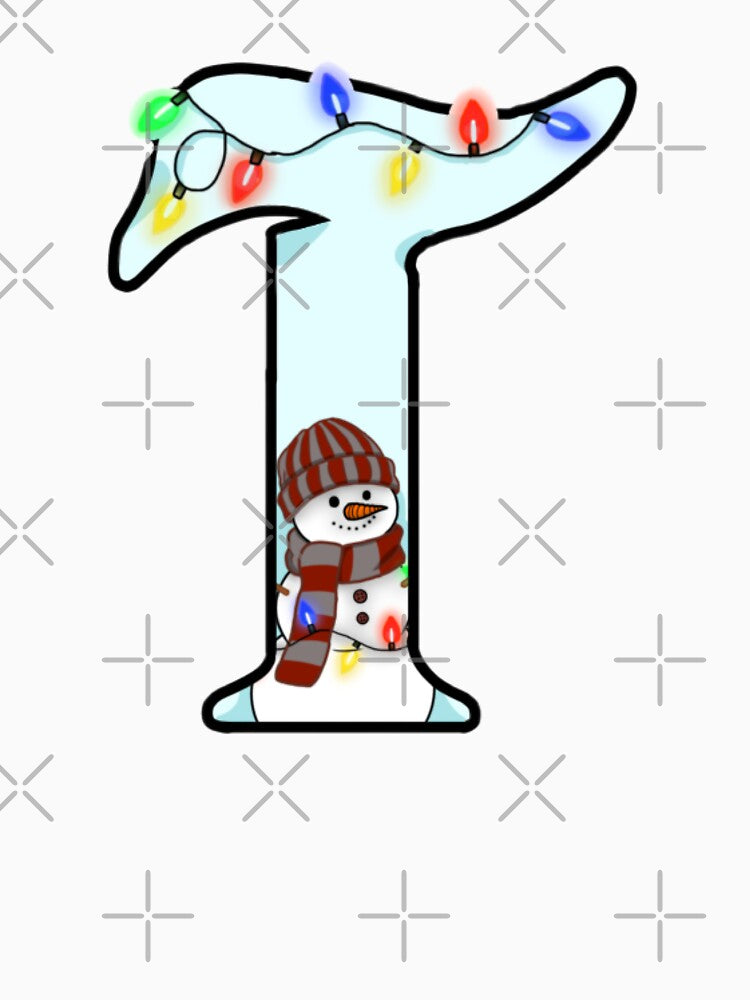 Holiday themed letter T by Artistkhg