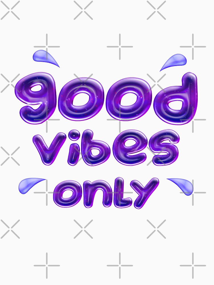 Good Vibes Only ( purple ) Positive and Motivational Quote by RomeoSketches
