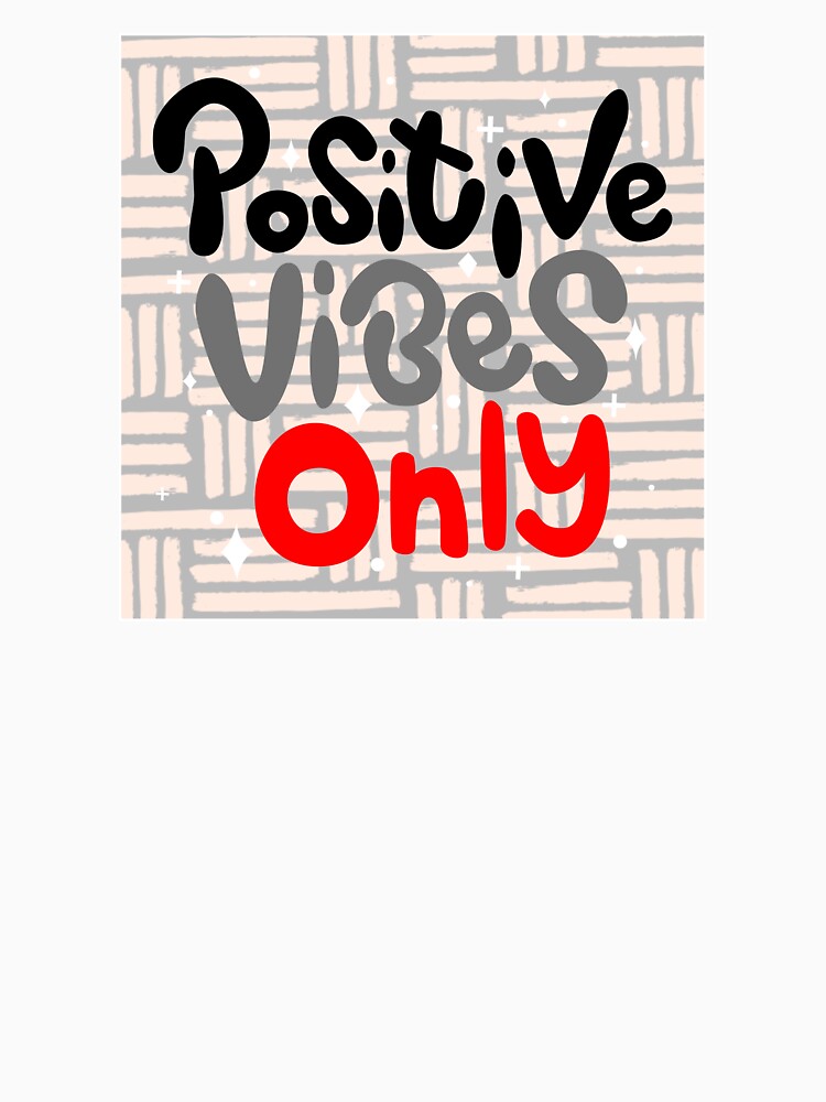 Positive Vibes Only Cute Aesthetic Typography Vinyl Sticker by NadDot