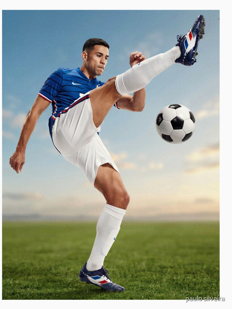 France Kick – Vintage French Soccer Graphic Tee for Football Fans by paulo silveira