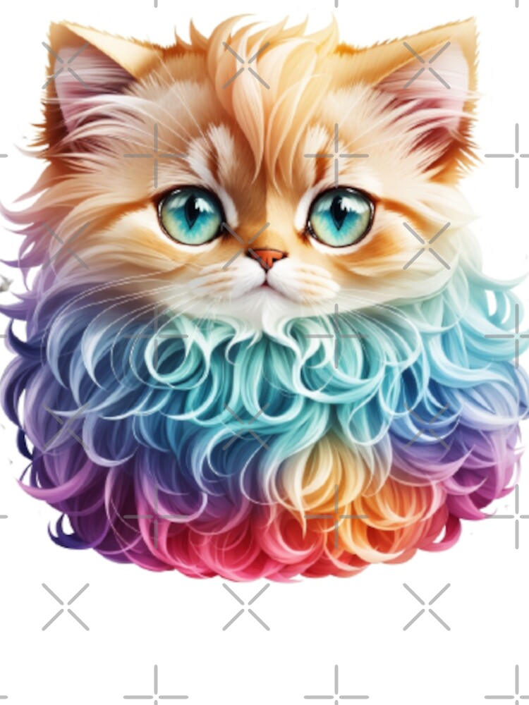 Cute Kawaii Cute Persian Cat 011 by Alexis Art Collection