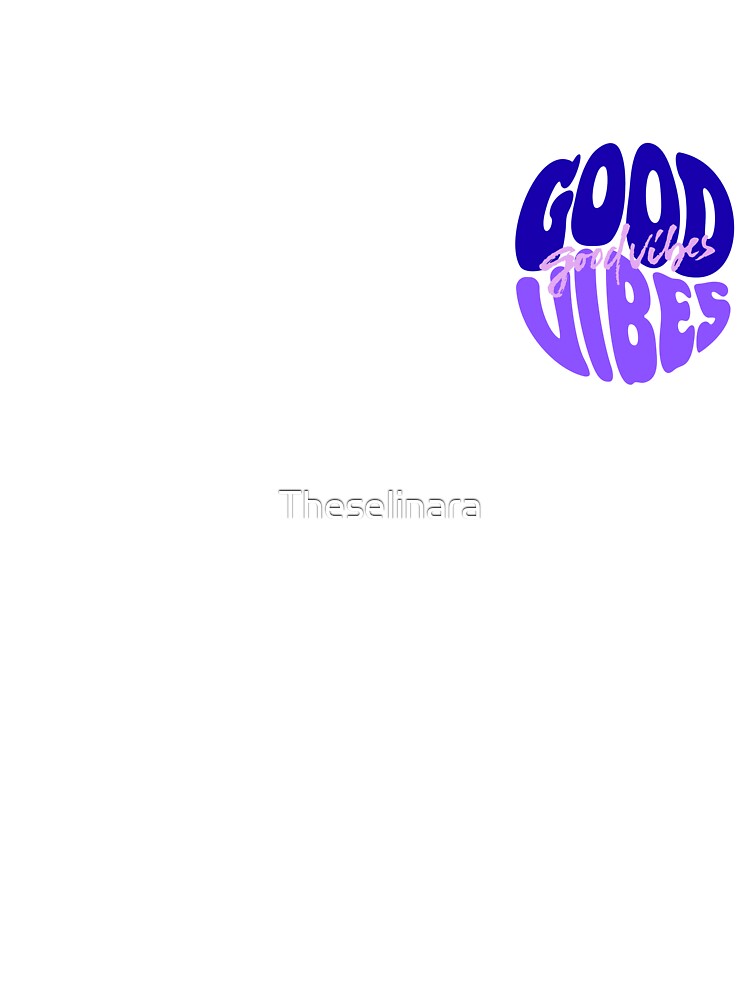 Retro Good Vibes Only Purple Aesthetic Typography Art by Theselinara