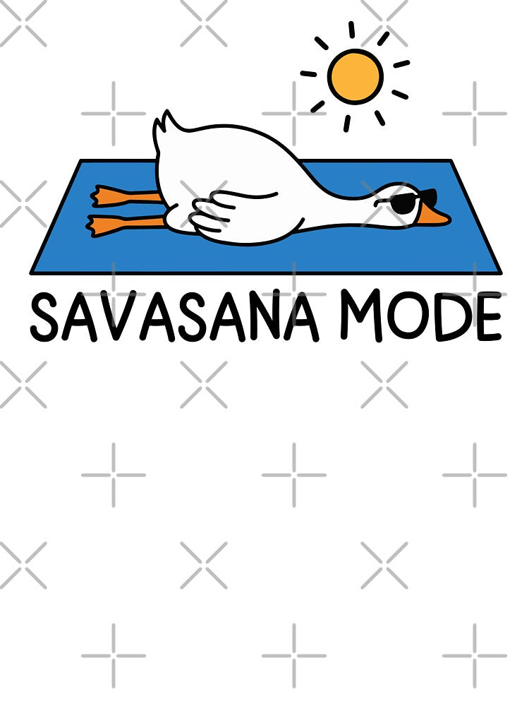 Savasana Mode Yoga Goose Pose Funny International Yoga Day by gunaone-design