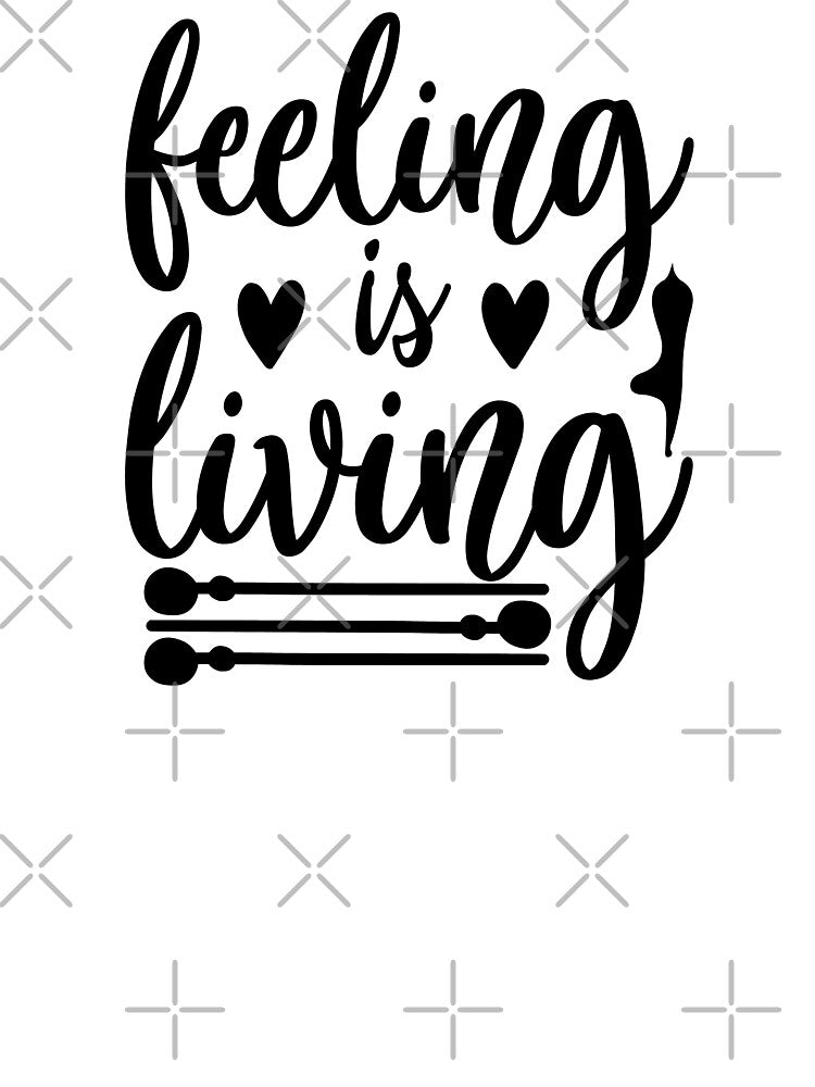 Yoga Quote Feeling Is Living Motivational Saying by SoccaTamam