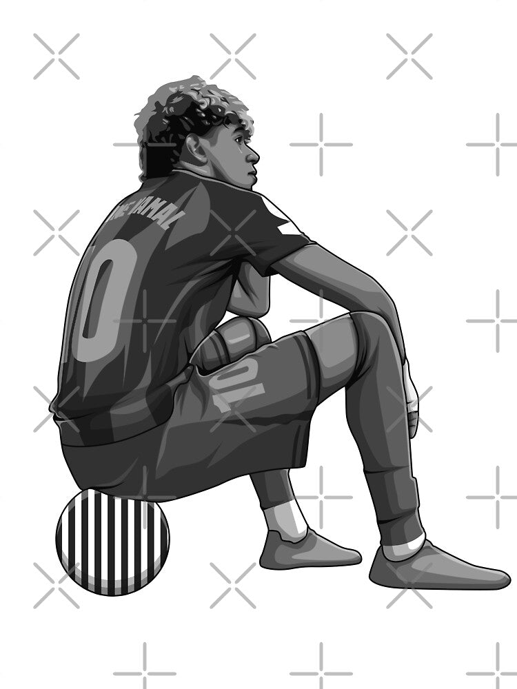 Lamine Yamal Black and White Version by Aldduardo