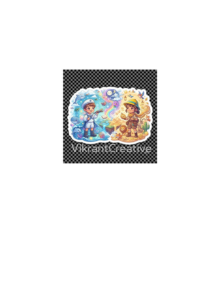 Cute Sailor Boy and Explorer Girl Sea vs Desert Adventure by VikrantCreative