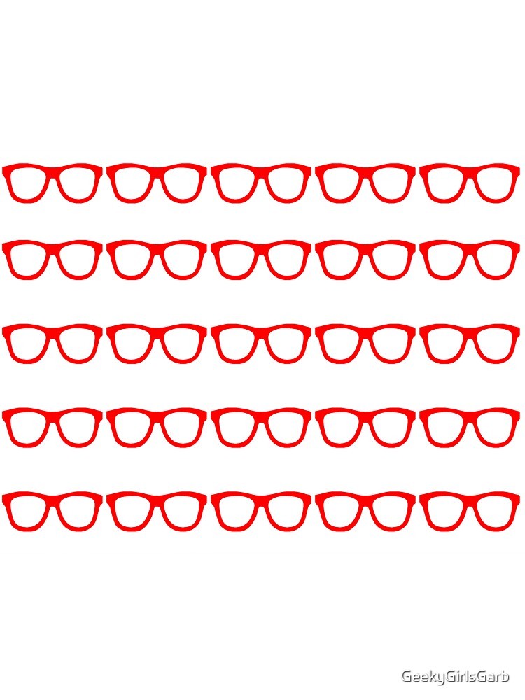 Red Nerd Glasses by GeekyGirlsGarb