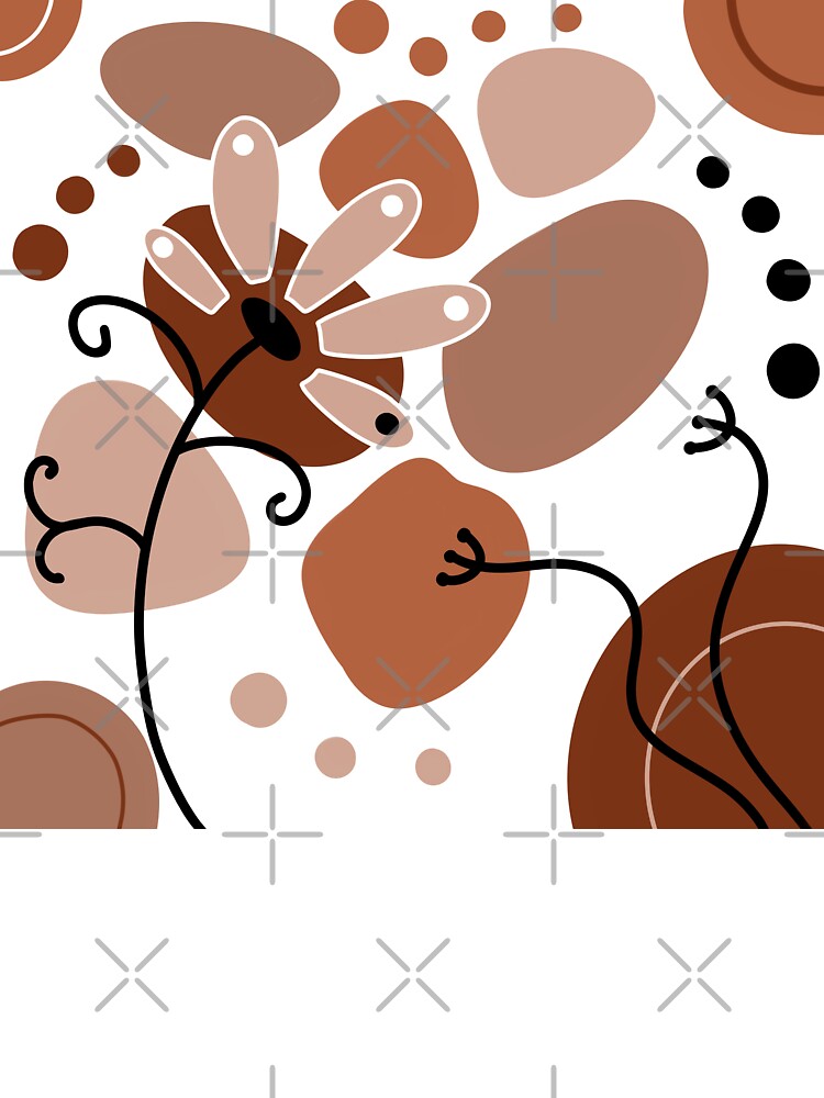 Chocolate Brown Whimsical Boho Design by Sartoris Art