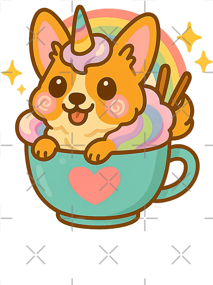 Cute Kawaii Corgi, Ramen Bowl Corgi, Kawaii Corgi by graphic-genie