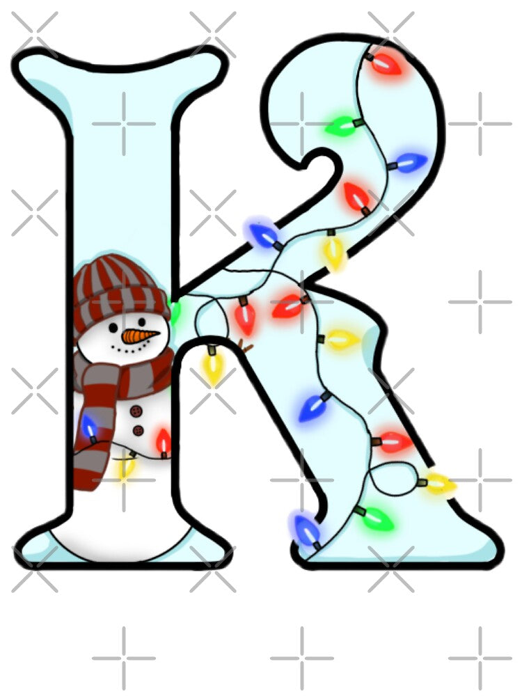 Holiday themed letter K by Artistkhg