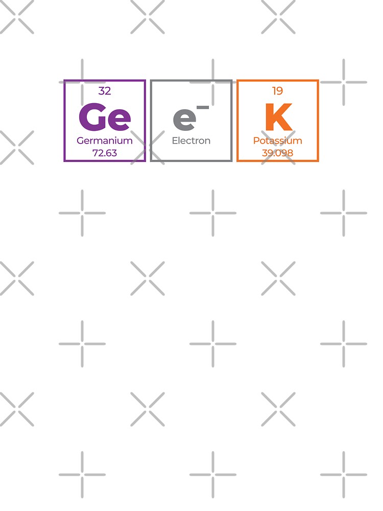 Geek Periodic Table Outline Horizontal Design – Minimalist Funny Science Gift for Geeks by Rodney's Marketplace