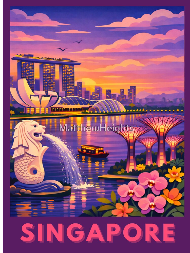 Singapore Travel Poster by MatthewHeights