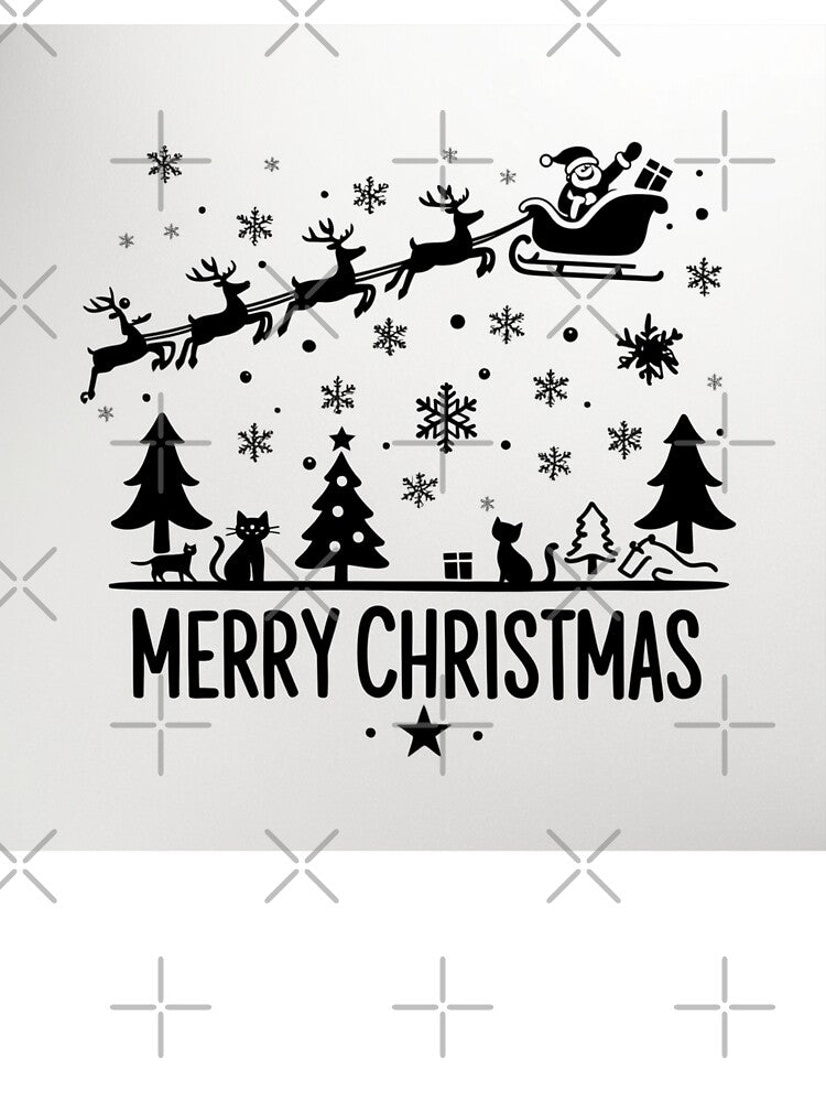 002 Merry Christmas in Black And White by Alexis Art Collection