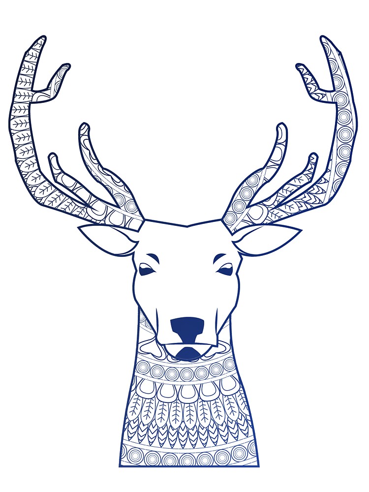 Mandala Deer | yoga top by PetrKad