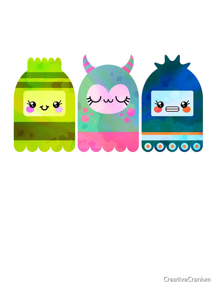 Cute Multicolor Kawaii Dolls by CreativeCranium