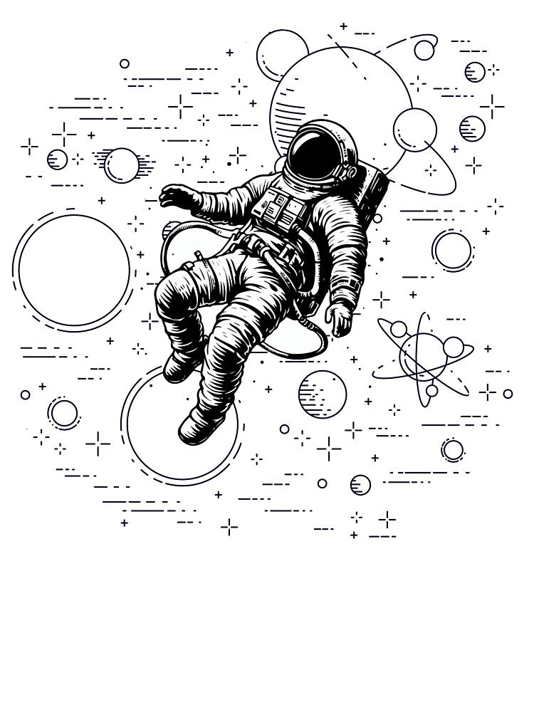 Black and White Astronaut by Trendy-Exe