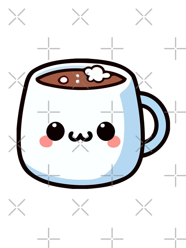 Cute Kawaii Hot Chocolate Mug - Adorable Winter Drink by Akioos