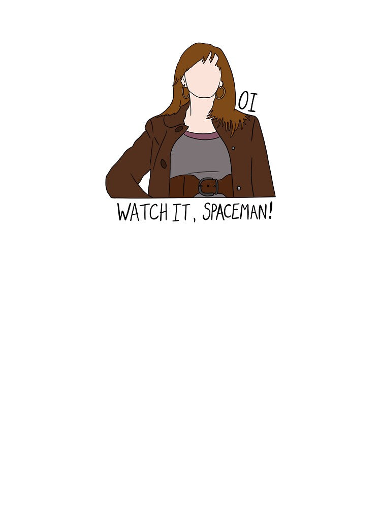 "Oi, Watch It Spaceman!" Donna Noble Quote Print Design by abldesign