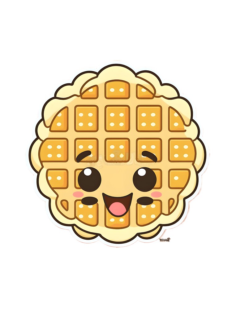 kawaii cute waffle by R.L cases and stickers